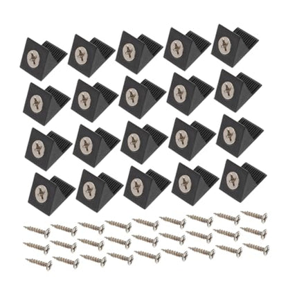 OSALADI 400pcs Repair Kit Angle Brackets Iron Screws for Cabinet Drawer Reinforcement and Repair Corner Brace for Furniture Support