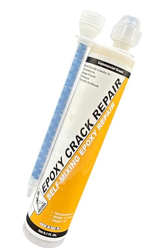 Akona Epoxy Crack Repair - Injectable Crack Filler for Concrete, Brick, Foundational Cracks and Water Leaks, Clear Liquid Epoxy Resin (6 Ounce, 1)