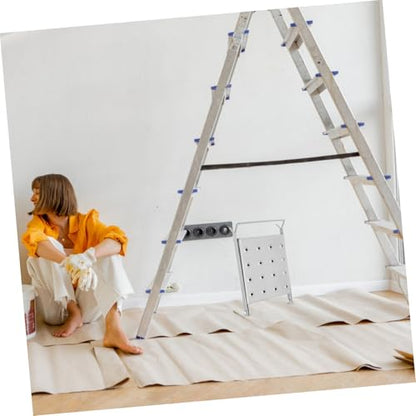 Holibanna Portable Iron Work Platform Sturdy Folding Ladder Holder Integrated Tool Tray for Easy Access Various Work Environments Platform for Home and