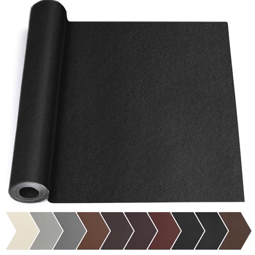 Leather Repair Tape, 17 X 79 in Leather Repair Kit for Furniture, Self Adhesive Repairing Patch Large Vinyl Patch Tape for Sofa, Car Interior, Couch, Car Seats(Black-Fine Grain) - color: Black, size: Fine Grain 17 x 79 In