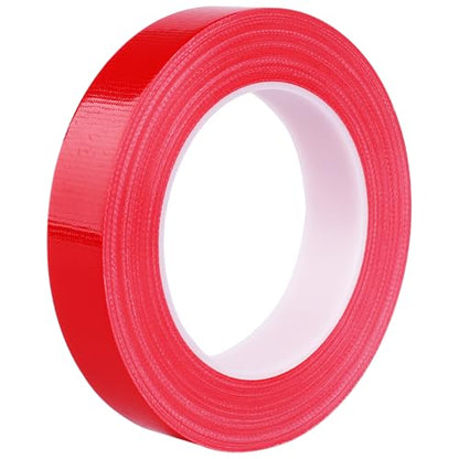 Red Duct Tape 1 Inch x 33 Yards, Heavy Duty Waterproof Repair Tape, Straight Hand-Tear Cloth Tape for DIY Craft, Camping Gear, Home Maintenance & Packing - color: Red