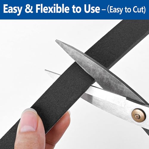 Kikerike Self Adhesive Foam Tape Weatherstrip 1in x 1in x 13Ft High Density Foam Insulation Strips Seal Weather Stripping with Strong Adhesive for Door and Window Sound Isolation Soundproofing - size: 1in x 1in x 13Ft