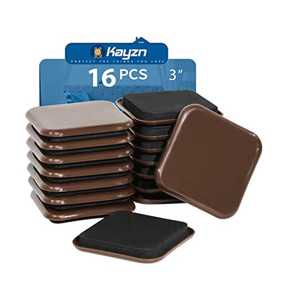 Square Furniture Sliders, 16pcs 3 inch Furniture Moving Kits Carpet Slider for Moving Heavy Furniture, Reusable Furniture Movers Sliders - Protect The Carpet Surface, Easily Move Any Items - size: 3inch 16pcs