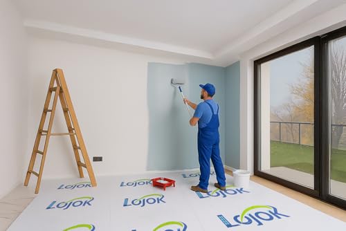 Temporary Floor Protection for Construction Projects, Floor Protection Film-Protects Hardwood, Tile, Carpet, Countertops, Bathtubs and More,Coverage of 325 SQFT (39.5''x100'-White) - size: 39.5''x100'-White