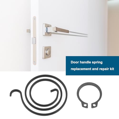 20pcs Door Handle Spring Repair Kit 2.5 Turn Coil 2mm Thick 27.5mm Diameter Coils 1mm Circlip DIY Door Handle Kit Black Coating, HP934W