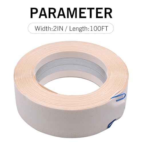 100 Feet by 2 Inch Reinforced Drywall Corner Tape for Walls, 30M Drywall Inside Outside Corner Bead with Metal, No Adhesive Side for Wall Crack Repair Tool