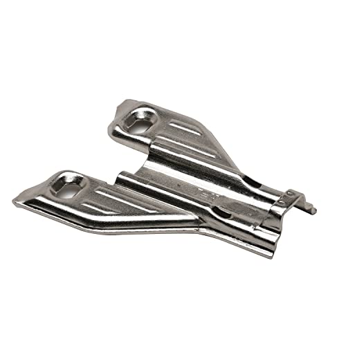 25 Pack DTC Pivot Pro Long Arm 1mm Screw on Hinge Mounting Plate, Cabinet Hinge Repair Plate for Face Frame Cabinet Application, Nickel Plated Steel with Mounting Screws, 88H10JQ