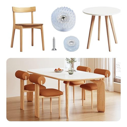 16PCS 1.2” Transparent Round Furniture Pads, Non-Slip Heavy Duty Screw-on Furniture Feet, Noise-Canceling Silicone Sliders for Table Desk Chair Sofa Legs - size: 1.2"