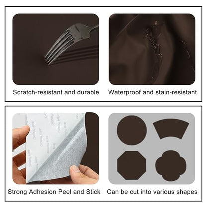 Self Adhesive Leather Repair Patch,8x12 inch Vinyl Repair Kit,Leather Repair Kit for Furniture,Car Seat,Couch,Office Chair, 2 Pcs Dark Brown - color: Dark Brown, size: 8*12inch