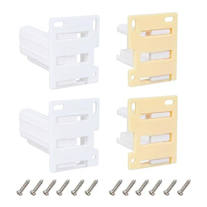 2 Set RV H307 Drawer Slide Socket Set - Adjustable 2-1/8" x 1-3/4" Rear Back Plate, Drawer Slide Brackets - color: 2 pc H307 Drawer Slide Socket Set