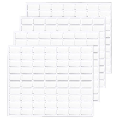 JANYUN 140 Pcs Mounting Putty, Double Sided Sticky Dots Removable Poster Putty Clear Sticky Tack for Wall Hanging Pictures Baloon Crafts No Trace Adhesive Sticky Putty for Home Office Decor (20x10 mm) - size: 20x10mm Square 140pcs