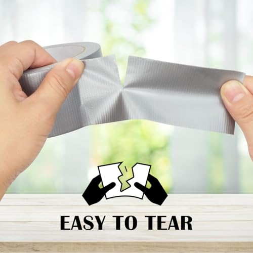 Duct Tape Heavy Duty Bulk: Silver 12Rolls*2IN*20Yards Wide Waterproof Outdoor Duck Furniture Repair Tape - Strong Adhesive Weather UV Resistant No-Residue Masking Tapes Patterns Variety Pack - color: Silver, size: 12rolls*2in*20yards