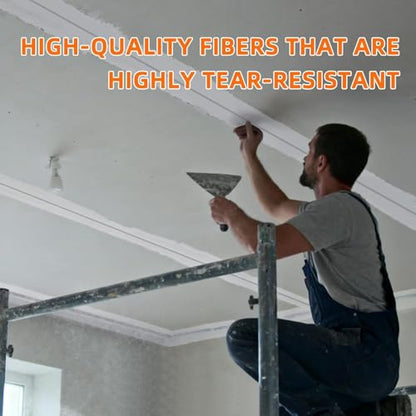 QILIMA Drywall Joint Tape 6 Inch x 75 Feet- Self-Adhesive Mesh Tape for Drywall Repair, Crack Fixing, Joint Taping, Easy to Apply, Heavy Duty Fiberglass Reinforcement - size: 6Inch x 75 Feet