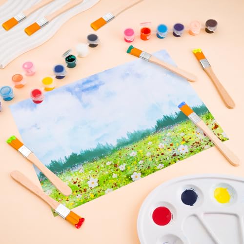 YGAOHF 25 Pcs Small Paint Brushes for Touch Up, Chip Paint Brushes for Walls, 1/2 Inch Trim Painting Brush with Wooden Handle, Cabinets, Fences, Edge Painting Tool