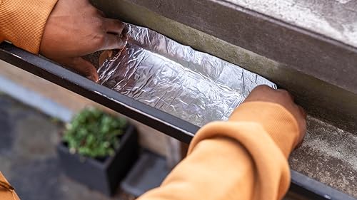 RESISTO Repair and Seal Tape, Aluminum Foil Surface, 6 Inch x 25 Foot, Rubberized Asphalt Compound, Self-Adhesive, Waterproof, UV Resistant, 60mil Thickness, Multi-Surface