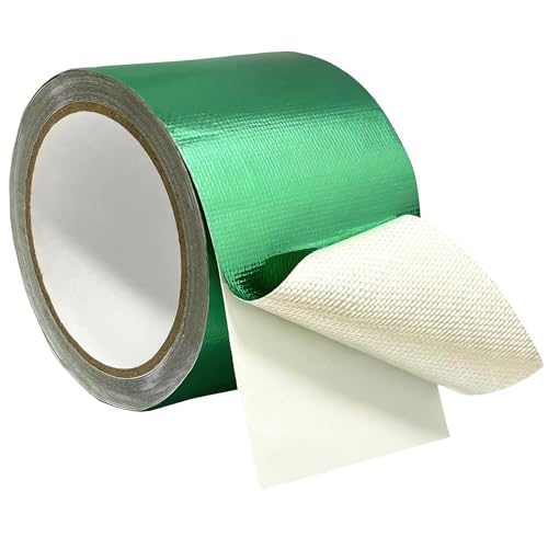 Waterproof Tape Heavy Duty, Tear Resistant Adhesive Tape for Outdoor Repair, Strong Duct Tape for Canvas, Tarp, Tent, Boat Cover, Awning, Vinyl, Plastic - All Weather UV Resistant Patch Kit, Green - color: Green
