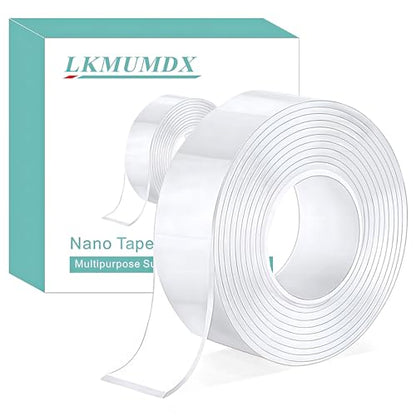 Double Sided Nano Tape Heavy Duty, Strong Sticky Extra Large (1.18in x 9.85Ft ) Removable Mounting Tape, Clear Multipurpose Wall Decor Adhesive Tape for Poster, Picture Hanging, Carpet, Photos Frames