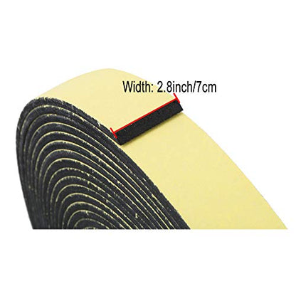 High Density Foam Insulation Tape Adhesive, Seal, Doors, Weatherstrip, Waterproof, Plumbing, HVAC, Windows, Pipes, Cooling, Air Conditioning, Weather Stripping, Craft Tape (33Ft x 1/8" x 2.8") - color: Black, size: 33Ft x 1/8" x 2.8"