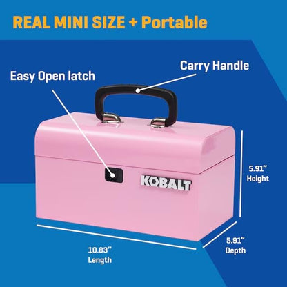 K.balt Retro Portable Mini Toolbox Pink Steel Tool Box - color: Pink, size: Retro
