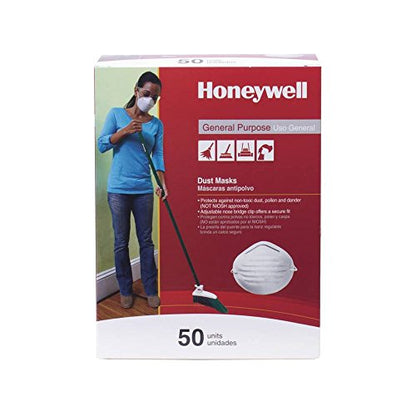 Honeywell Nuisance Disposable Dust Mask, Box of 50 (RWS-54001) - size: 1 count (Pack of 50)