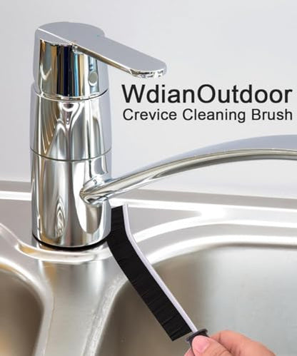Crevice Cleaning Brush, Heavy-Duty Bristle Brushes for Compact Space Cleaning, Slim Gap Scrubbing Tool, Perfect for Kitchen Surfaces, Window Tracks, Bathroom Tiles & Faucets (BK 3 Pcs)