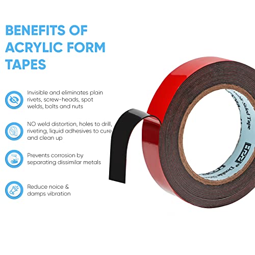 HPP Double Sided Tape, Heavy Duty Tape, Strong and Permanent for Outdoor and Indoor (1 in x 16 ft) - size: 1in X 16ft
