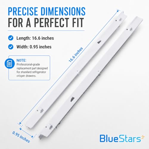 BlueStars 240530601(Left) & 240530701(Right) Refrigerator Pan Hangers, Drawer Slide Rail Replacement, Drawer Hanger – For Kenmore & Frigidaire Refrigerators – Replaces 240460401, 240460501