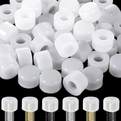 Outus 50 Pcs Door Stop Tips 0.32 Inch Doors Stopper Bumper Replacement Caps Rubber Door Stop Stud Tips Spring Hinge Pin Doors Stops for Wall and Floor Protection Universal Size (Transparent) - color: Transparent