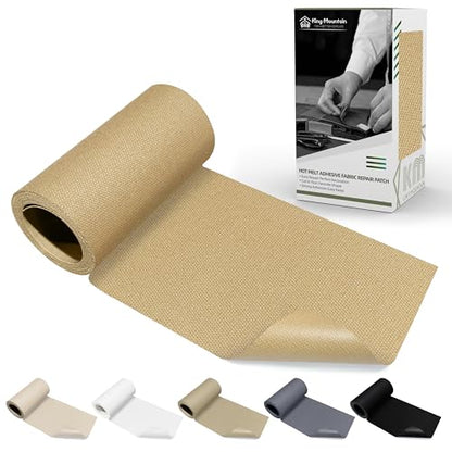 KING MOUNTAIN Canvas Iron on Patch,3"×60",Waterproof 100% Cotton Fabric Repair Patch,Used for Various Sofa,Tent,Clothes,Seats,Suitcases ( Flaxen) - color: Flaxen, size: Canvas-3"x60"