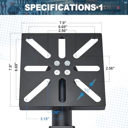 Rotating Bench Mount for Vises,Heavy-Duty Steel Vise Mount for Bench Vise and Grinder, Universal 7.9" x 7.9" Mounting Plate