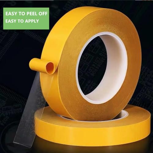 Ultra-Thin Clear Double Sided Tape Heavy Duty 2 Inch x 82 Feet Strong Clear Two Sided Mounting Tape for LCD Screen Repair, LED, Crafts, Posters, Scrapbook, Woodworking, Carpet, Clothes, Residue Free - size: 2 inch x 82 feet