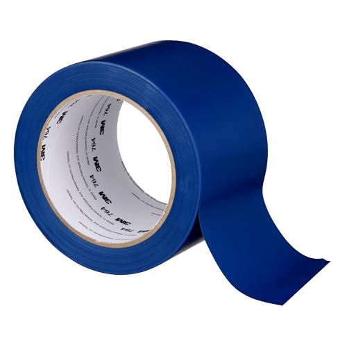 3M Vinyl Tape 764, General Purpose, 3 in x 36 yd, Blue, 1 Roll, Light Traffic Floor Marking Tape, for Social Distancing, Color Coding, Safety, Bundling - color: Blue, size: 3 in X 36 Yd