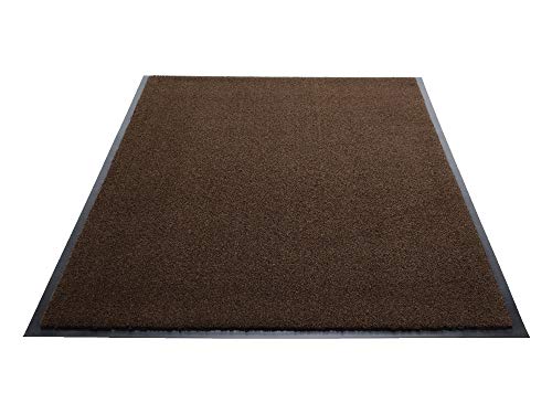 Guardian Platinum Series Indoor Wiper Floor Mat, Rubber with Nylon Carpet, 2'x3', Brown - color: Brown, size: 2' x 3' (Rectangular)
