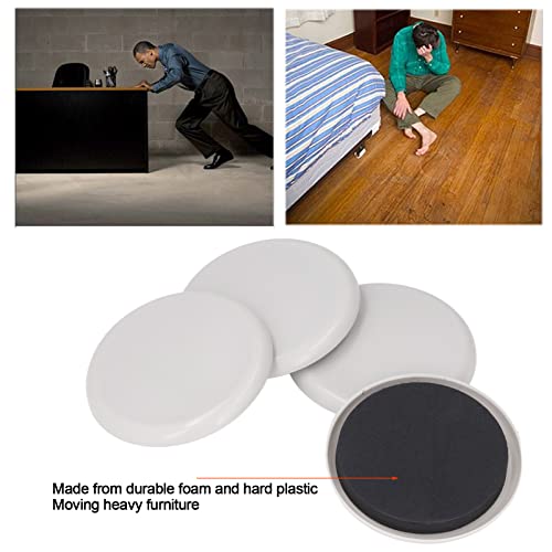 8PCS Furniture Sliders for Wood Floors, Foam & Hard Plastic Reusable Effortless Moving Surface Protection for Heavy Furniture Wardrobes Sofas Chair Legs Floors Protectors (3.5 inches) - size: 3.5 inches