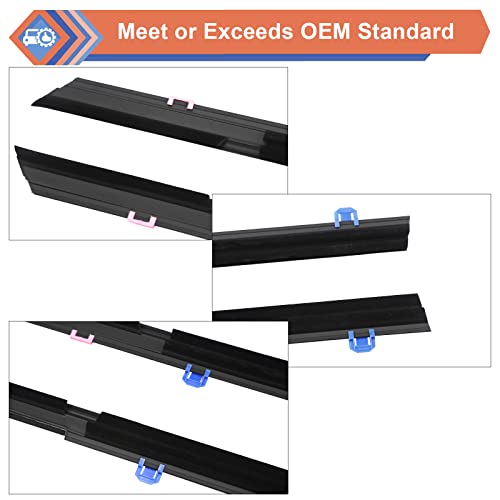 ZONFANT 4 Pcs Car Outer Door Window Moulding Trim Weatherstrip Seal Belt Compatible with Honda Vehicle 2012-2015 Civic, Replace#72450-TR0-A01 72410-TR0-A01 72950-TR0-A01 72910-TR0-A01 - size: 2012-2015