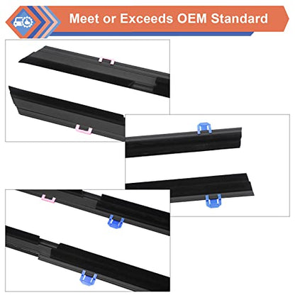 ZONFANT 4 Pcs Car Outer Door Window Moulding Trim Weatherstrip Seal Belt Compatible with Honda Vehicle 2012-2015 Civic, Replace#72450-TR0-A01 72410-TR0-A01 72950-TR0-A01 72910-TR0-A01 - size: 2012-2015
