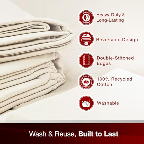 8 oz Canvas Safety Drop Cloth, 5' x 8' - size: 5x8, style: 8 oz
