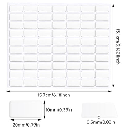 JANYUN 280 Pcs Mounting Putty, Double Sided Sticky Dots Removable Poster Putty Clear Sticky Tack for Wall Hanging Pictures Putty for Home Office Decor (20x10mm) - size: 0.79"x0.39" Square