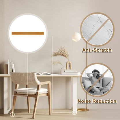 uxcell Felt Strips with Adhesive Backing, 20 Pcs 1/2" x 6" x 0.2" Anti Scratch Furniture Felt Tapes Self-Stick Pads for Protecting Hardwood Floor, Light Brown - color: Light Brown