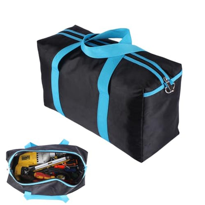 BLIRITEL Wide Mouth Tool Bag, Heavy Duty Tool Bag for Men, High Capacity Tool Tote Bag for Electricians, Multipurpose Power Tool Bag Organizer for Mechanics Carpenters (12 Inch) - size: 12 Inch