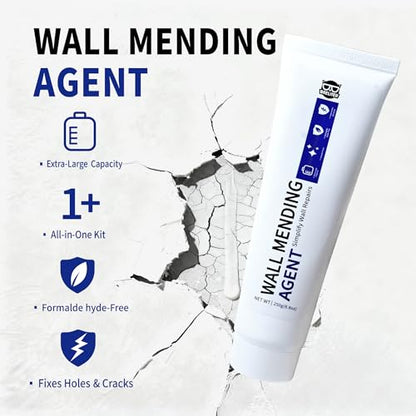 Breliter Drywall Repair Kit - 250g Wall Mending Agent, Drywall Putty, Spackling for Holes, Cracks & Stains, DIY Quick Solution for Walls and Ceilings, Formaldehyde-Free, White (8.8oz)
