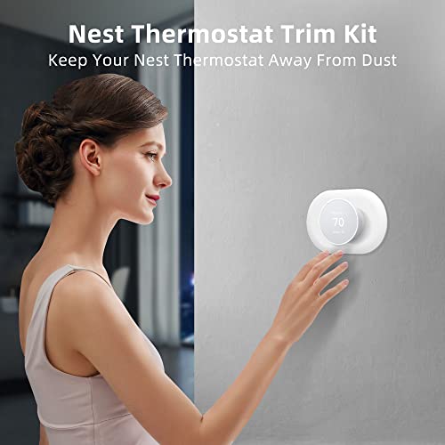 Compatible with Google Nest Thermostat 2020 Wall Plate Cover, Nest Thermostat Trim Kit, Nest Thermostat Wall Plate Cover, Nest Thermostat Accessory Easy Installation - Snow - color: Snow