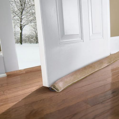 Frost King Door or Window Draft Stop Cloth Seal, 36-inches, Decorative Gold - size: 3' (Single), style: Beige Fleece