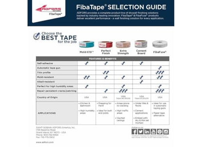 Saint-Gobain ADFORS FDW6620-U FibaTape Paper Drywall Joint Tape 2-Inch x 75-Feet, White - size: 75-feet