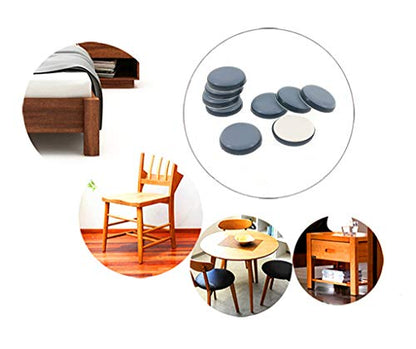 ALIMITOPIA 20pcs Furniture Glide Stick-on Teflon Chair Kitchen Appliances Slider Bumper Self-Adhesive Pad Floor Protector for Hardwood Tile or Marble Floor(Round;Φ40 mm or 1.6 inches) - size: Round 40mm
