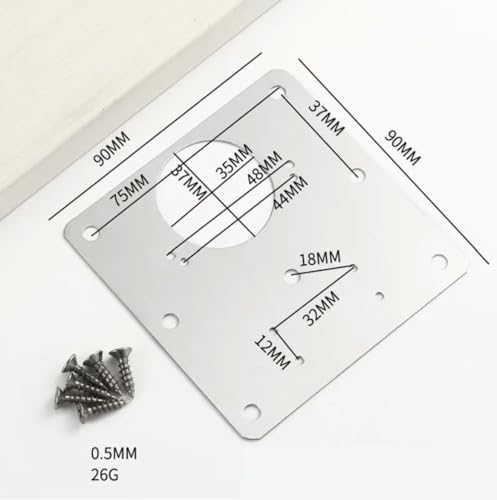2 Pack... Cabinet Hinge Repair Plate,Stainless Steel Hinge Repair Brackets Kit,Kitchen Cupboard Door Hinge Repair Plate Kit Includes Fixing Screws,Protect Wooden Kitchen Cabinet Door,Furniture (2 PCS)