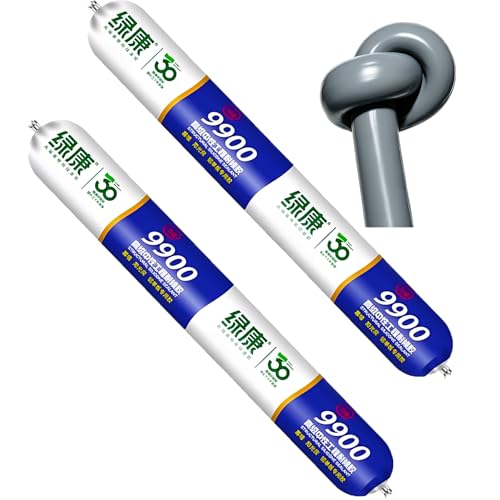 9900 Sealant Waterproof, Silicon Waterproof Sealant, Permanent Solution for Roof & Wall Cracks, Outdoor Water Proof Exterior Sealants Heat Resistant, Tear and Stretch Resistance (2Pcs,Grey) - color: Grey, size: 2Pcs