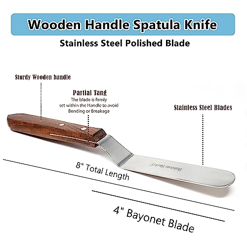 A2Z Scilab Brand Engineering Classic Offset Caulk Tooling Spatula, Stainless Steel (4 Inch Long Offset Blade) - style: 4 Inch Long Offset Blade