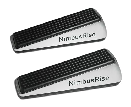 Heavy Duty Rubber Door Stopper Wedge (2 Pack) – Non-Slip Door Stoppers for Bottom of Door, Floor-Friendly Door Stop for Carpet, Tile & Hardwood, Ideal for Home, Garage, Classroom & Office