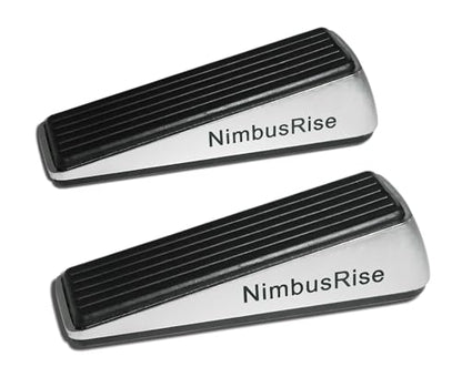 Heavy Duty Rubber Door Stopper Wedge (2 Pack) – Non-Slip Door Stoppers for Bottom of Door, Floor-Friendly Door Stop for Carpet, Tile & Hardwood, Ideal for Home, Garage, Classroom & Office